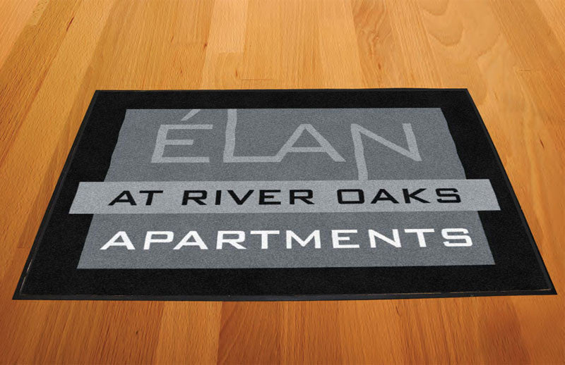 Elan - small 2 x 3 Rubber Backed Carpeted HD - The Personalized Doormats Company