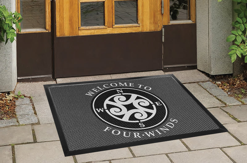 4 Winds 3 X 4 Luxury Berber Inlay - The Personalized Doormats Company