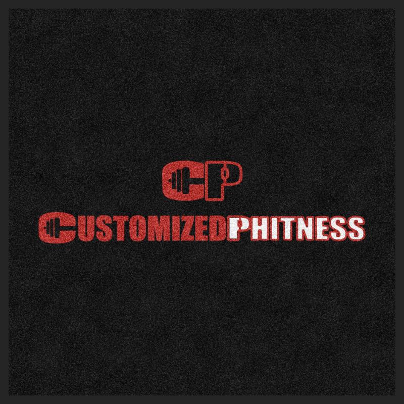 Customizedphitness 3 X 3 Rubber Backed Carpeted HD - The Personalized Doormats Company