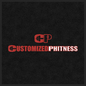 Customizedphitness 3 X 3 Rubber Backed Carpeted HD - The Personalized Doormats Company