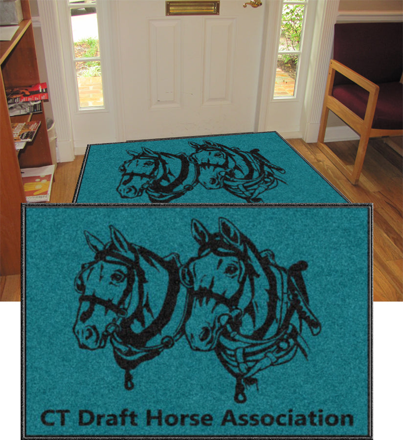 CT Draft Horse Association 3 X 4 Custom Plush 30 HD - The Personalized Doormats Company