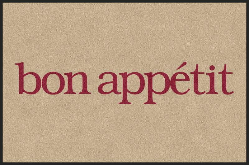 bon appetit 4 X 6 Rubber Backed Carpeted HD - The Personalized Doormats Company
