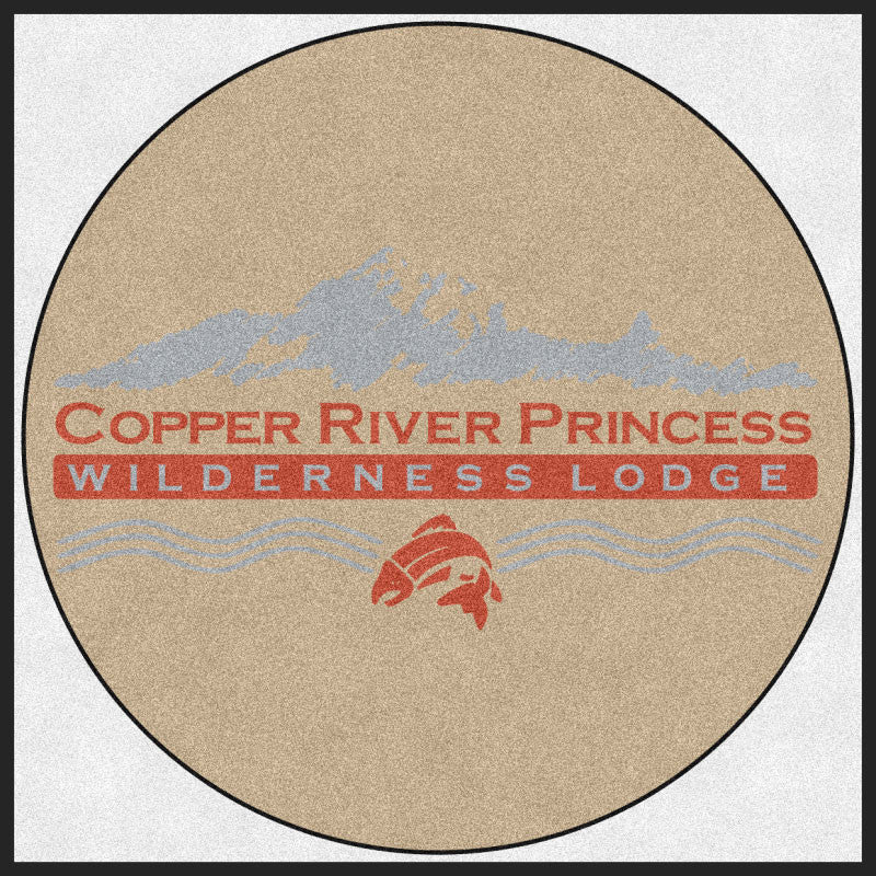 David Merrill 4 X 4 Rubber Backed Carpeted HD Round - The Personalized Doormats Company