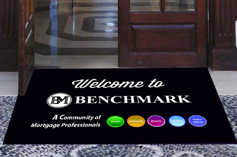 Benchmark all black everything 3 x 5 Rubber Scraper - The Personalized Doormats Company