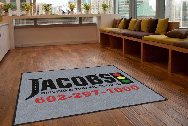JDS logo Mat PDC 5 X 6 Rubber Backed Carpeted HD - The Personalized Doormats Company