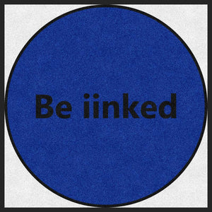 Be iinked 3 X 3 Rubber Backed Carpeted HD Round - The Personalized Doormats Company