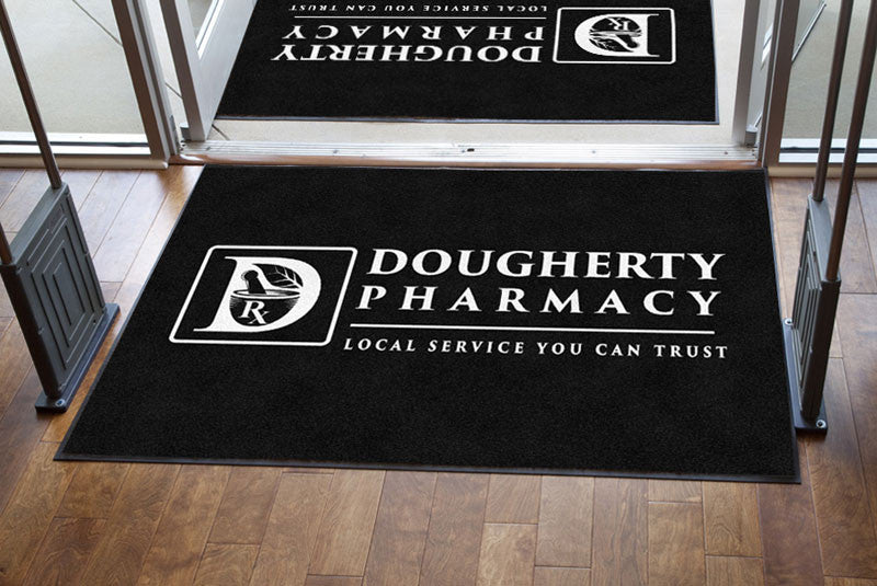 Dougherty Pharmacy 4 X 6 Rubber Backed Carpeted HD - The Personalized Doormats Company