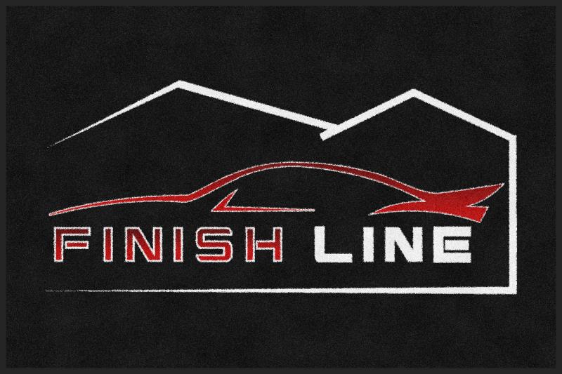 Finish Line Mat 4 X 4 Rubber Backed Carpeted - The Personalized Doormats Company