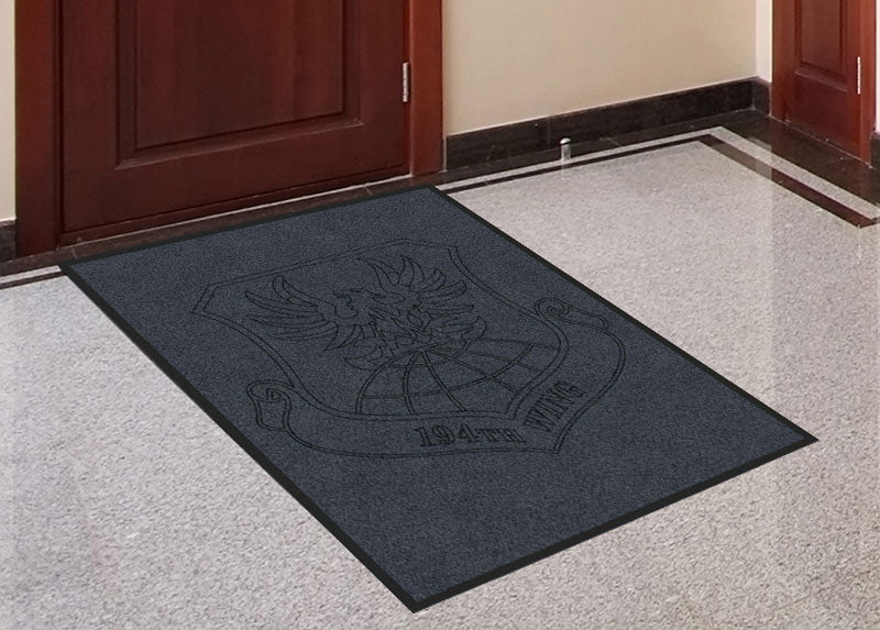 194th Wing 3 x 4 Rubber Backed Carpeted HD - The Personalized Doormats Company