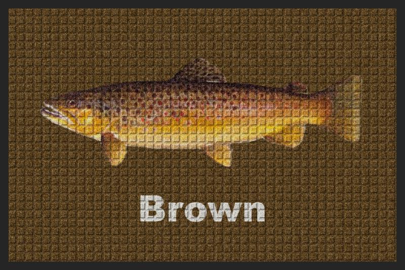 Brown Trout 2 X 3 Waterhog Impressions - The Personalized Doormats Company