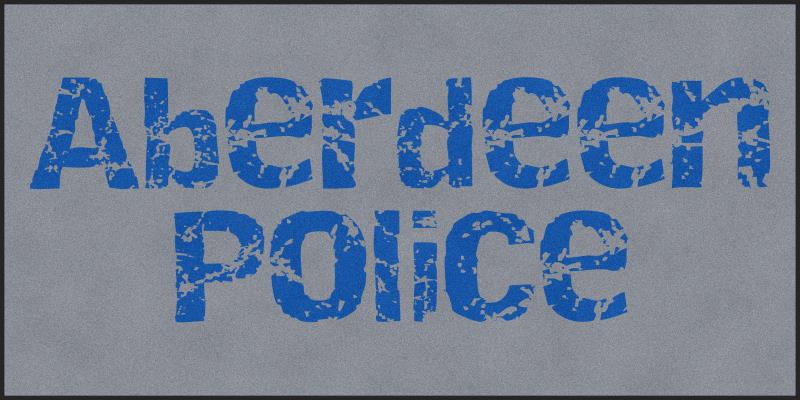 Aberdeen P.D. § 6 X 12 Rubber Backed Carpeted HD - The Personalized Doormats Company