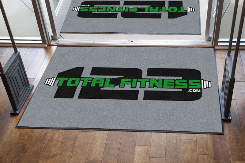 123totalfitness 4 X 6 Rubber Backed Carpeted HD - The Personalized Doormats Company