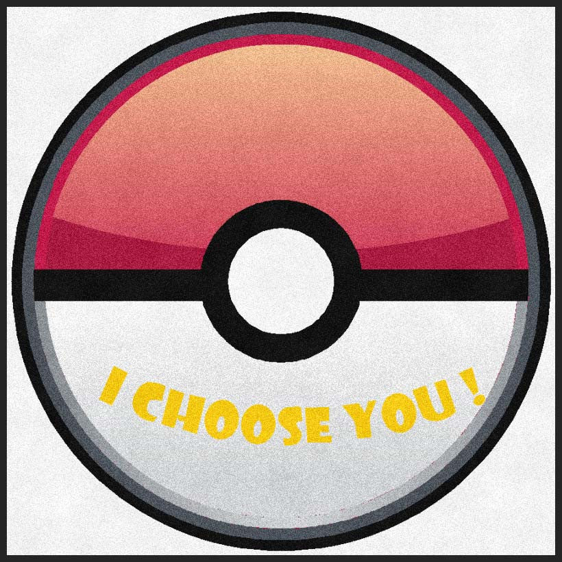 I Choose You 3 X 3 Rubber Backed Carpeted HD Round - The Personalized Doormats Company