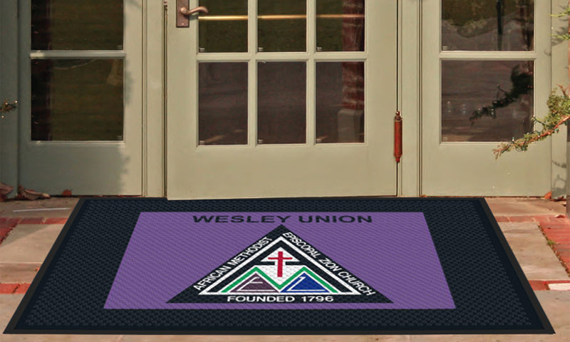 A M E Zion Church 4 X 6 Rubber Scraper - The Personalized Doormats Company
