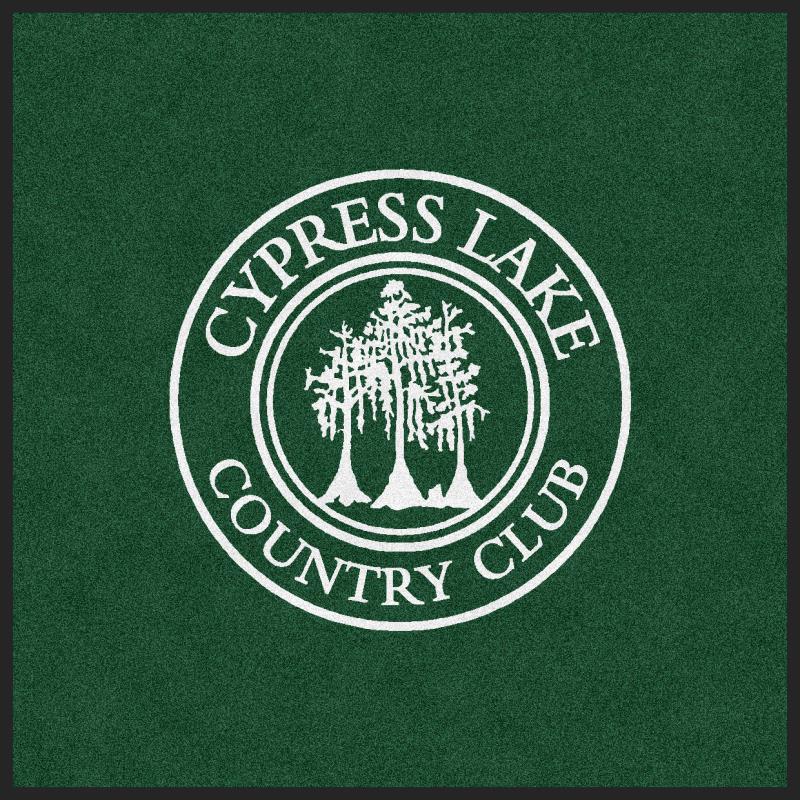 CYPRESS LAKE COUNTRY CLUB 4 X 4 Rubber Backed Carpeted - The Personalized Doormats Company