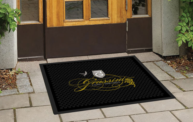 Grassini Family Vineyards 2.5 X 3 Rubber Scraper - The Personalized Doormats Company