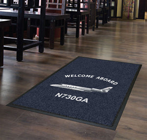 Geddaway Air - N730GA 3.5 X 5 Rubber Backed Carpeted HD - The Personalized Doormats Company