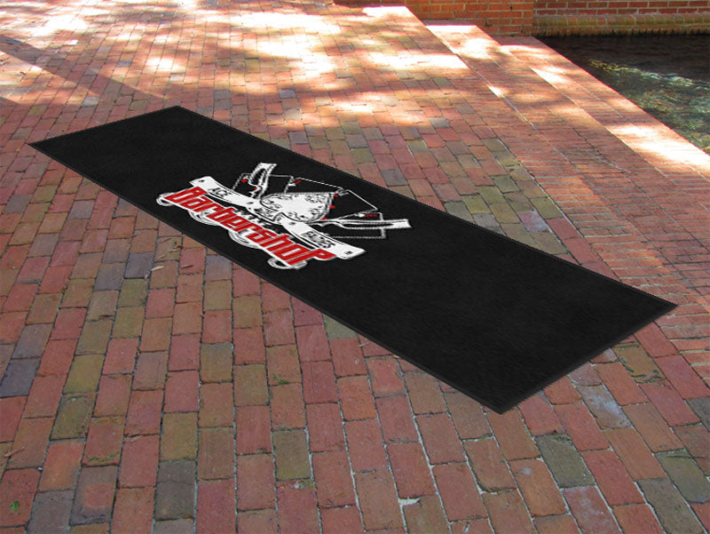 Ace Of Fades Barbershop 3 x 10 Rubber Backed Carpeted - The Personalized Doormats Company