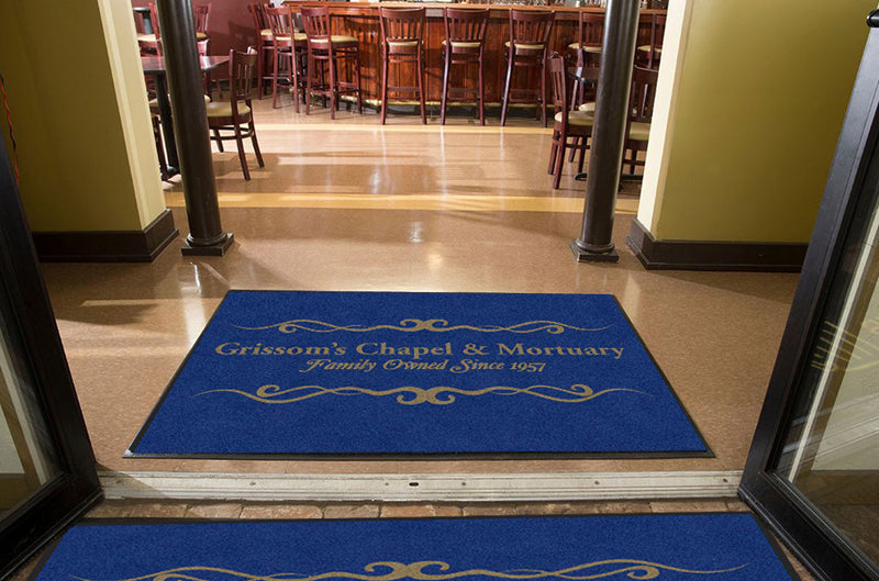 GRISSOMS CHAPEL AND MORTUARY 4 X 6 Rubber Backed Carpeted HD - The Personalized Doormats Company
