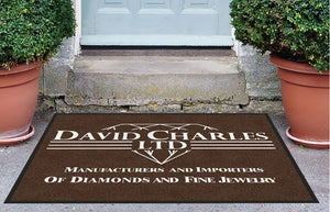 David Charles Doormat 3 X 4 Rubber Backed Carpeted HD - The Personalized Doormats Company