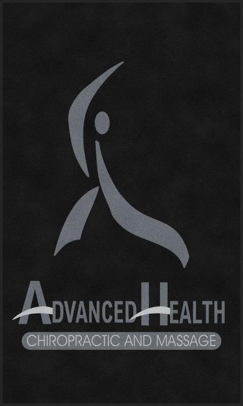 advanced health logo 6 X 10 Rubber Backed Carpeted HD - The Personalized Doormats Company