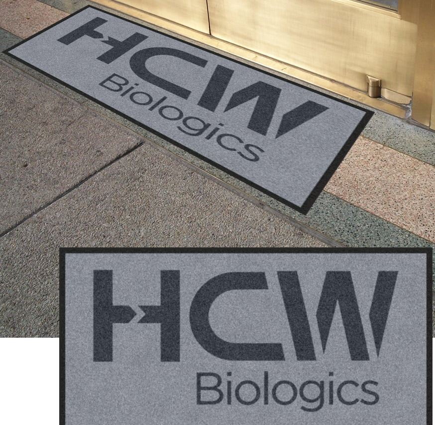 HCW Biologics 2 X 4 Rubber Backed Carpeted HD - The Personalized Doormats Company