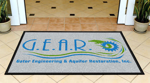 Gator Engineering & Aquifer Restoration, 3 x 5' Rubber Backed Carpeted HD - The Personalized Doormats Company