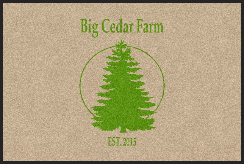 Big Cedar Farm 2 X 3 Rubber Backed Carpeted HD - The Personalized Doormats Company
