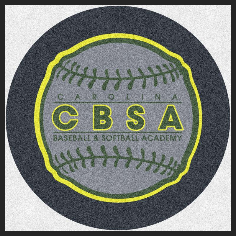 CBSA 3 X 3 Rubber Backed Carpeted HD Round - The Personalized Doormats Company