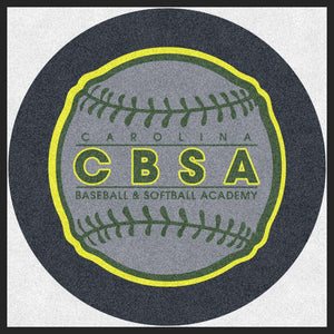 CBSA 3 X 3 Rubber Backed Carpeted HD Round - The Personalized Doormats Company