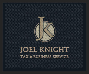 JOEL KNIGHT TAX & BUSINESS SERVICE 2.5 X 3 Rubber Scraper - The Personalized Doormats Company