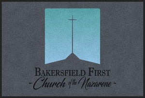 Bakersfield First 4 X 6 Rubber Backed Carpeted HD - The Personalized Doormats Company