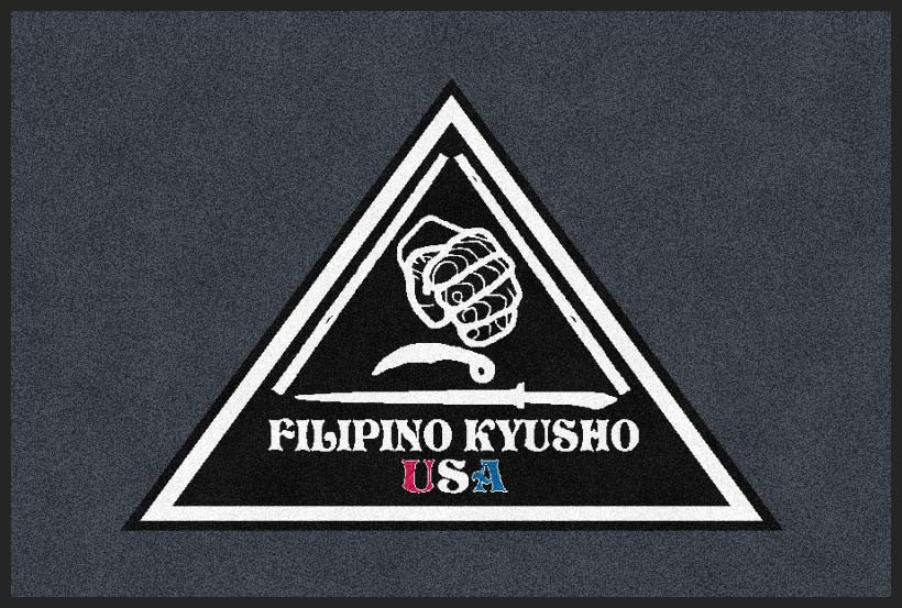 Filipino Kyusho USA 2 X 3 Rubber Backed Carpeted HD - The Personalized Doormats Company