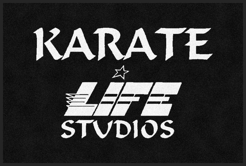 Karate Life Studios 2 X 3 Rubber Backed Carpeted HD - The Personalized Doormats Company