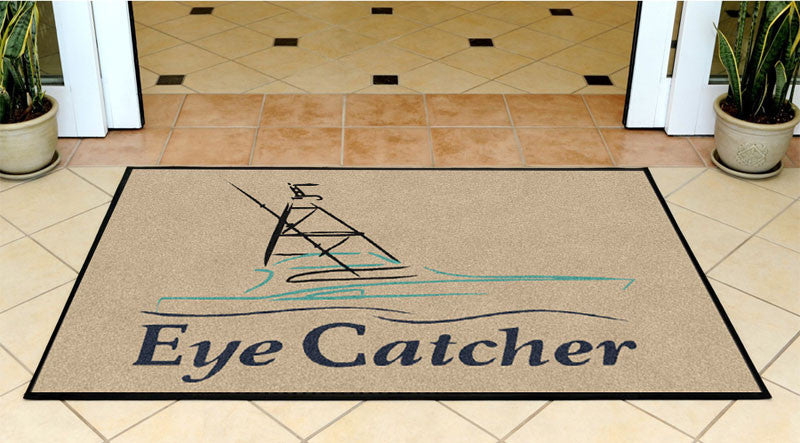 Eye Catcher 3 X 5 Rubber Backed Carpeted HD - The Personalized Doormats Company