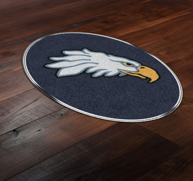 COS Baseball 4 X 6 Rubber Backed Carpeted HD Round - The Personalized Doormats Company