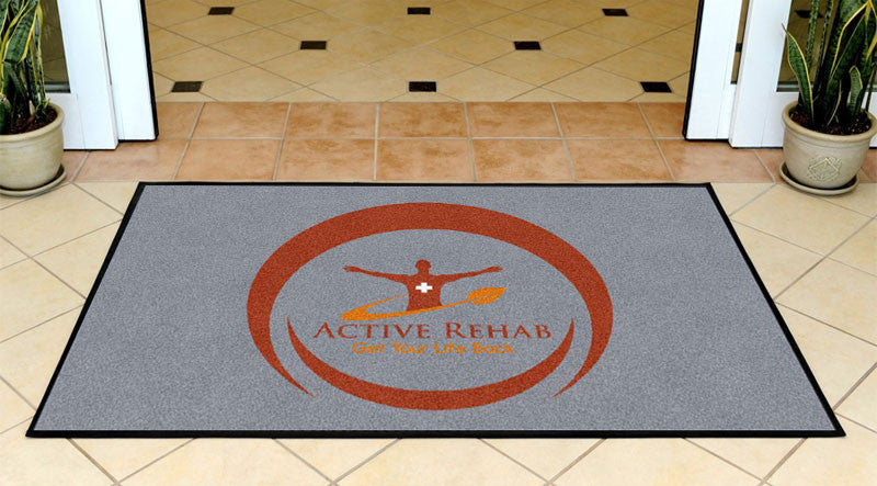 Active Rehab 3 X 5 Rubber Backed Carpeted HD - The Personalized Doormats Company