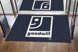 Goodwill Industries 4 x 6 Rubber Backed Carpeted HD - The Personalized Doormats Company