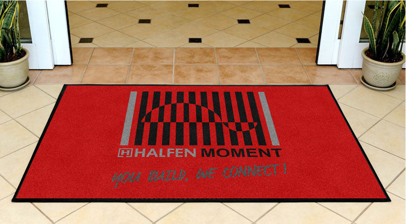 Halfen-Moment Pte Ltd 3 X 5 Rubber Backed Carpeted - The Personalized Doormats Company