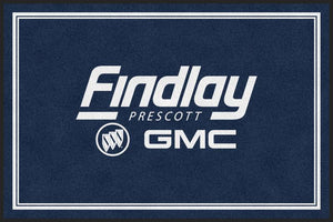 Findlay GMC § 4 X 6 Rubber Backed Carpeted HD - The Personalized Doormats Company