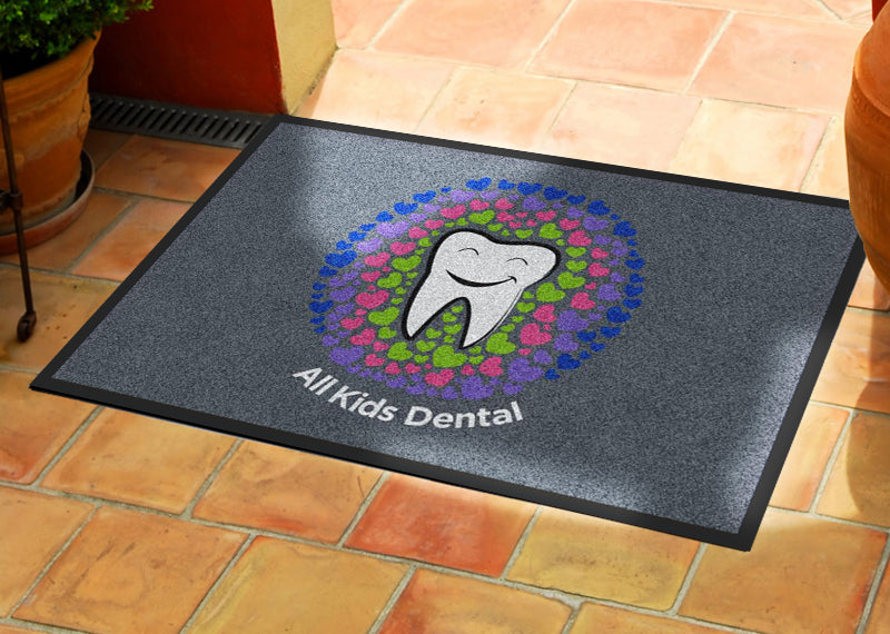 All Kids Dental 2 X 3 Rubber Backed Carpeted HD - The Personalized Doormats Company