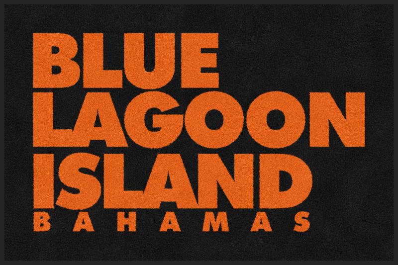 Blue Lagoon Island Bahamas 4 X 6 Rubber Backed Carpeted - The Personalized Doormats Company