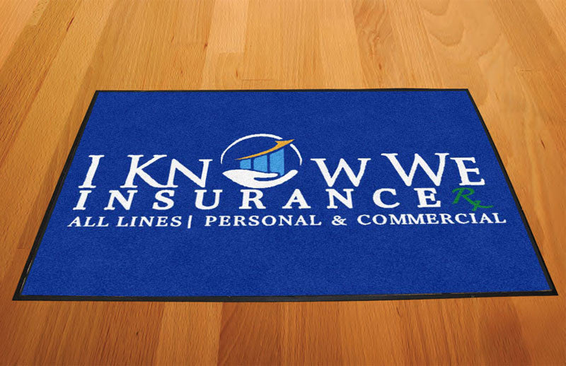 I Know We Insurance Rx 2 X 3 Rubber Backed Carpeted HD - The Personalized Doormats Company