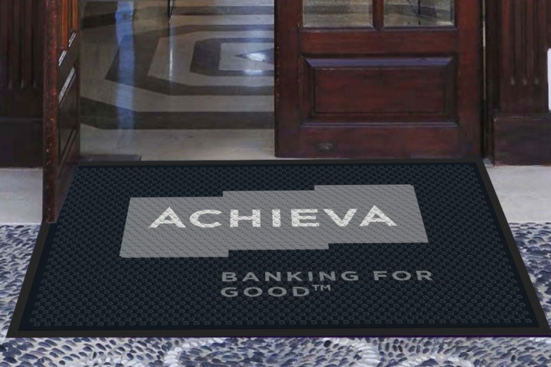 Achieva Credit Union 3 X 5 Rubber Scraper - The Personalized Doormats Company