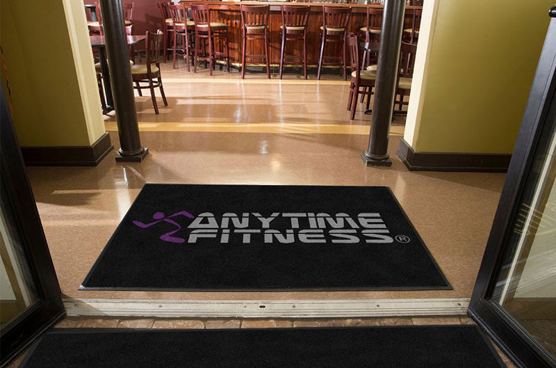 anytime fitness 4 X 6 Rubber Backed Carpeted HD - The Personalized Doormats Company
