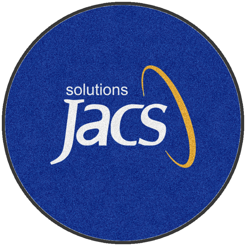 JACS SOLUTIONS INC § 5 X 5 Rubber Backed Carpeted HD Round - The Personalized Doormats Company