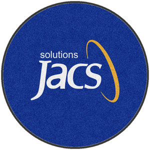 JACS SOLUTIONS INC § 5 X 5 Rubber Backed Carpeted HD Round - The Personalized Doormats Company