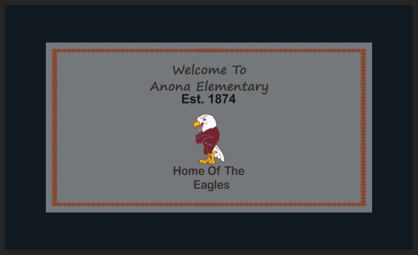 Anona Elementary 3 X 5 Rubber Scraper - The Personalized Doormats Company