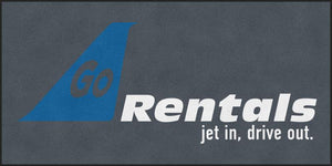 Go Rentals 6 X 12 Rubber Backed Carpeted HD - The Personalized Doormats Company