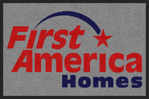 First America Door mat 2 X 3 Rubber Backed Carpeted - The Personalized Doormats Company